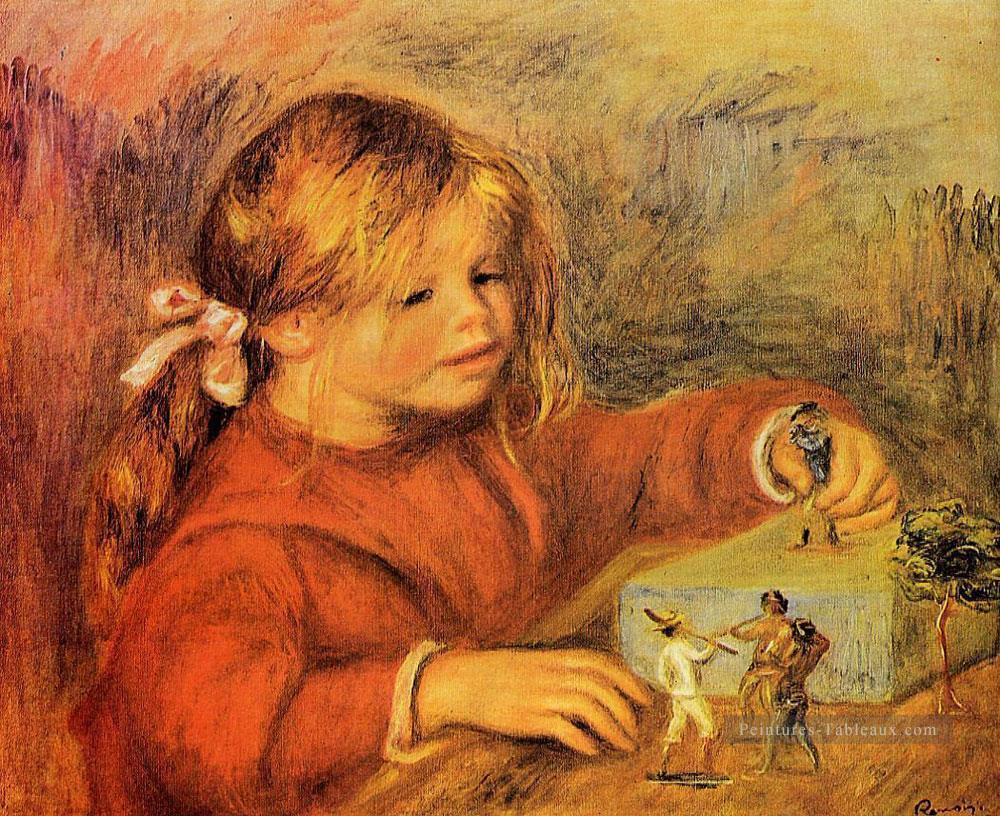 claude jouant à Pierre Auguste Renoir Peintures à l'huile
